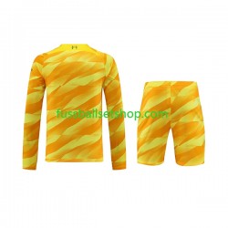 Günstige Fußball Trikotsatz Liverpool Torwart Kinder Ausweichtrikot 2023-2024 Langarm