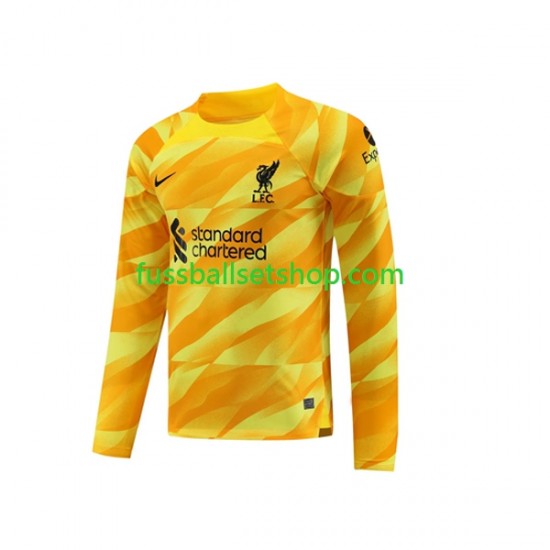 Günstige Fußball Trikotsatz Liverpool Torwart Herren Ausweichtrikot 2023-2024 Langarm