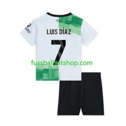 Günstige Fußball Trikotsatz Liverpool Luis Diaz 7 Kinder Auswärtstrikot 2023-2024 Kurzarm
