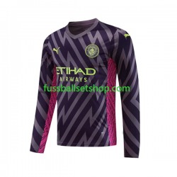 Günstige Fußball Trikotsatz Manchester City Torwart Herren Auswärtstrikot 2023-2024 Langarm