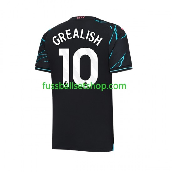 Günstige Fußball Trikotsatz Manchester City Jack Grealish 10 Herren Ausweichtrikot 2023-2024 Kurzarm