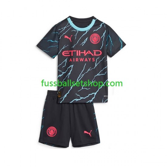 Günstige Fußball Trikotsatz Manchester City Kinder Ausweichtrikot 2023-2024 Kurzarm