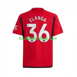 Günstige Fußball Trikotsatz Manchester United Anthony Elanga 36 Herren Heimtrikot 2023-2024 Kurzarm