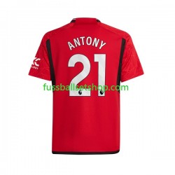 Günstige Fußball Trikotsatz Manchester United Antony Matheus 21 Herren Heimtrikot 2023-2024 Kurzarm