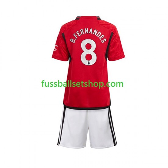 Günstige Fußball Trikotsatz Manchester United B.Fernandes 8 Kinder Heimtrikot 2023-2024 Kurzarm