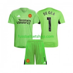 Günstige Fußball Trikotsatz Manchester United De Gea 1 Torwart Kinder Heimtrikot 2023-2024 Kurzarm