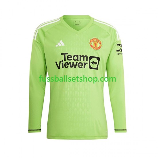 Günstige Fußball Trikotsatz Manchester United Torwart Herren Heimtrikot 2023-2024 Langarm
