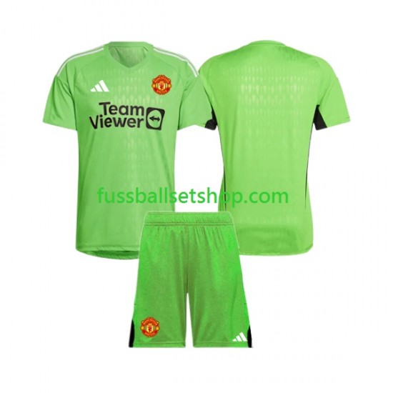 Günstige Fußball Trikotsatz Manchester United Torwart Kinder Heimtrikot 2023-2024 Kurzarm