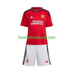 Günstige Fußball Trikotsatz Manchester United Kinder Heimtrikot 2023-2024 Kurzarm