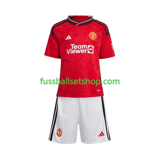 Günstige Fußball Trikotsatz Manchester United Kinder Heimtrikot 2023-2024 Kurzarm
