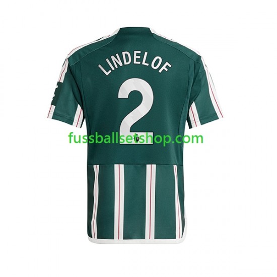 Günstige Fußball Trikotsatz Manchester United Lindelof 2 Herren Auswärtstrikot 2023-2024 Kurzarm