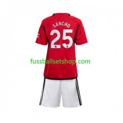 Günstige Fußball Trikotsatz Manchester United Sancho 25 Kinder Heimtrikot 2023-2024 Kurzarm