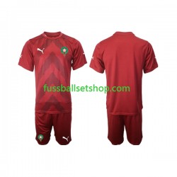 Günstige Fußball Trikotsatz Marokko Torwart Kinder Heimtrikot 2022 Kurzarm