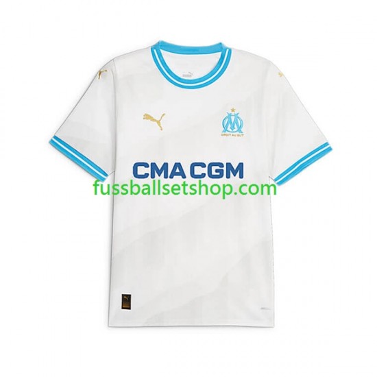 Günstige Fußball Trikotsatz Olympique Marseille Herren Heimtrikot 2023-2024 Kurzarm