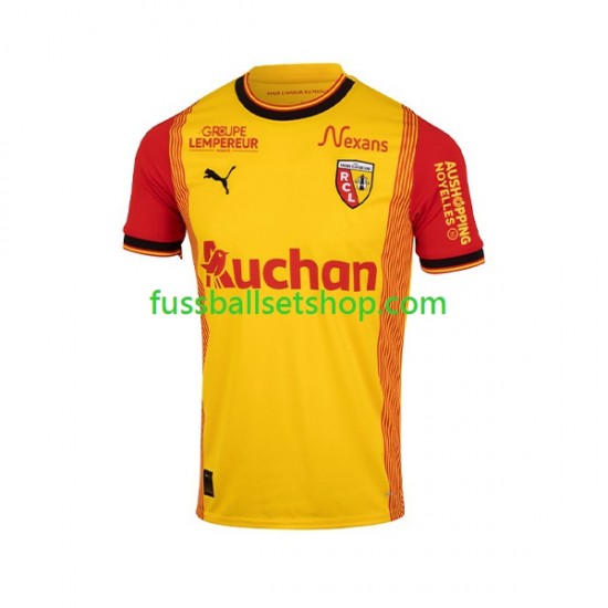 Günstige Fußball Trikotsatz RC Lens Herren Heimtrikot 2023-2024 Kurzarm