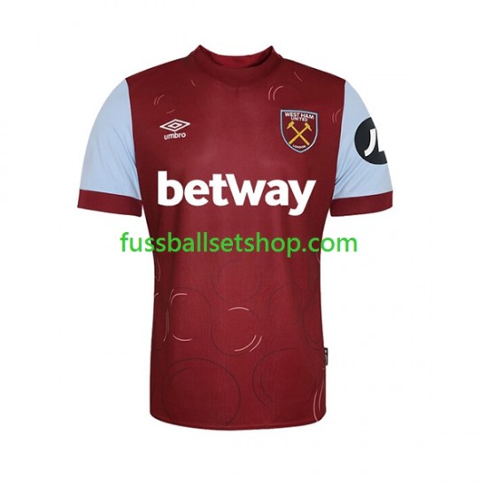 Günstige Fußball Trikotsatz West Ham United Herren Heimtrikot 2023-2024 Kurzarm
