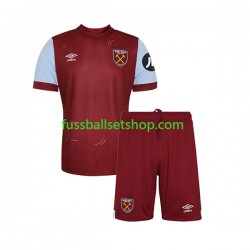 Günstige Fußball Trikotsatz West Ham United Kinder Heimtrikot 2023-2024 Kurzarm