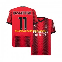 Günstige Fußball Trikotsatz AC Mailand Ibrahimovic 11 Herren Heimtrikot 2023-2024 Kurzarm
