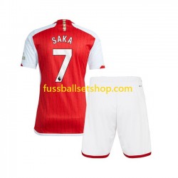 Günstige Fußball Trikotsatz Arsenal Saka 7 Kinder Heimtrikot 2023-2024 Kurzarm