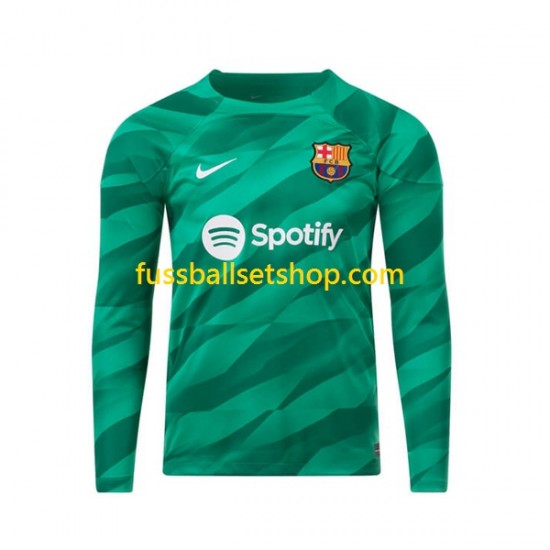 Günstige Fußball Trikotsatz FC Barcelona Torwart Herren Heimtrikot 2023-2024 Langarm