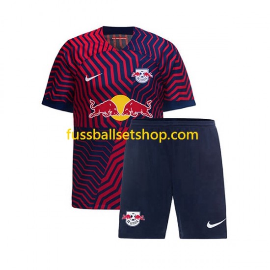 Günstige Fußball Trikotsatz RB Leipzig Kinder Auswärtstrikot 2023-2024 Kurzarm