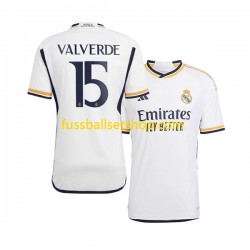 Günstige Fußball Trikotsatz Real Madrid Federico Valverde 15 Herren Heimtrikot 2023-2024 Kurzarm