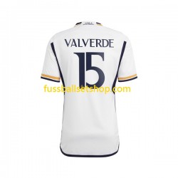 Günstige Fußball Trikotsatz Real Madrid Federico Valverde 15 Herren Heimtrikot 2023-2024 Kurzarm