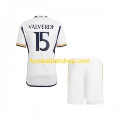 Günstige Fußball Trikotsatz Real Madrid Federico Valverde 15 Kinder Heimtrikot 2023-2024 Kurzarm