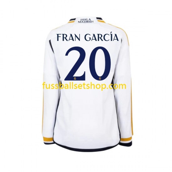 Günstige Fußball Trikotsatz Real Madrid Fran Garcia 20 Herren Heimtrikot 2023-2024 Langarm