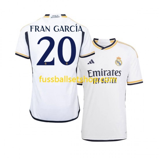 Günstige Fußball Trikotsatz Real Madrid Fran Garcia 20 Herren Heimtrikot 2023-2024 Kurzarm