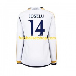 Günstige Fußball Trikotsatz Real Madrid JOSELU 14 Herren Heimtrikot 2023-2024 Langarm