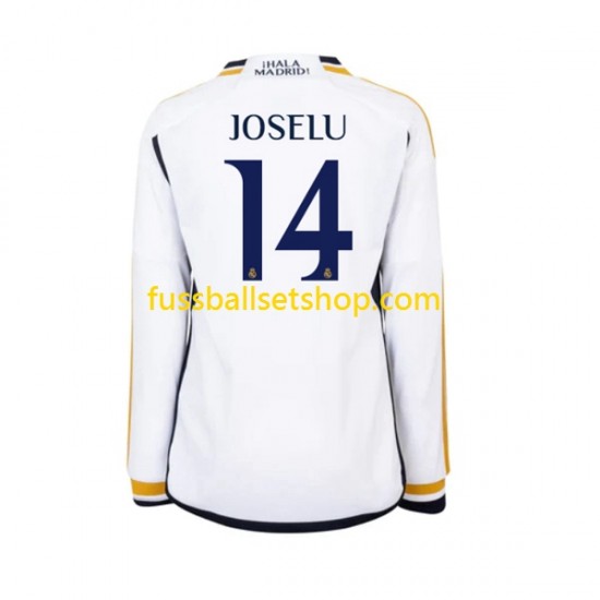 Günstige Fußball Trikotsatz Real Madrid JOSELU 14 Herren Heimtrikot 2023-2024 Langarm