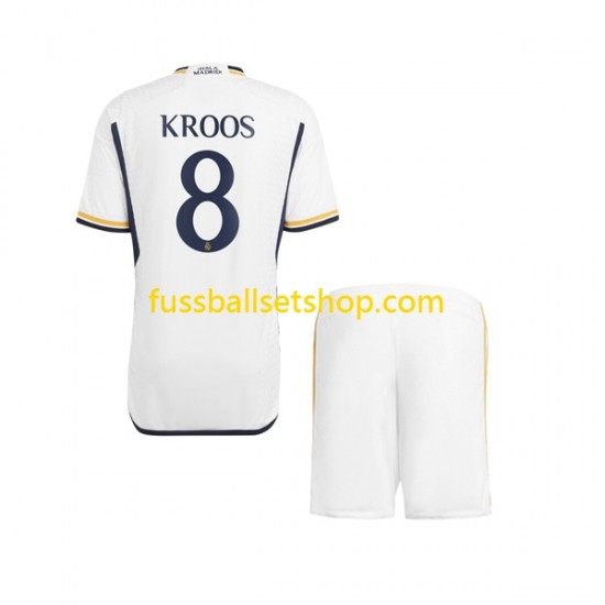 Günstige Fußball Trikotsatz Real Madrid Kroos 8 Kinder Heimtrikot 2023-2024 Kurzarm