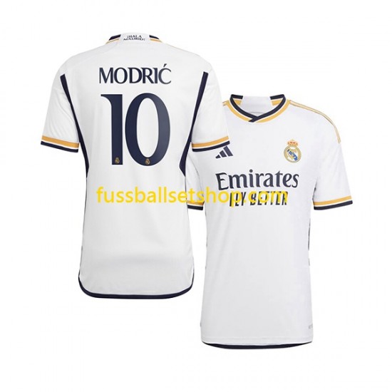 Günstige Fußball Trikotsatz Real Madrid Modrić 10 Herren Heimtrikot 2023-2024 Kurzarm