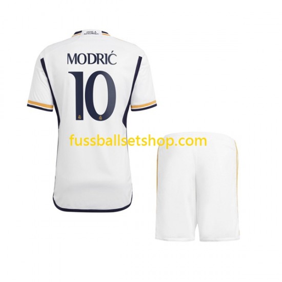Günstige Fußball Trikotsatz Real Madrid Modrić 10 Kinder Heimtrikot 2023-2024 Kurzarm