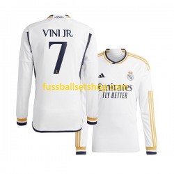 Günstige Fußball Trikotsatz Real Madrid Vinicius Junior 7 Herren Heimtrikot 2023-2024 Langarm