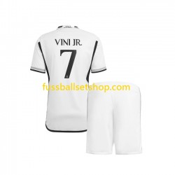 Günstige Fußball Trikotsatz Real Madrid Vinicius Junior 7 Kinder Heimtrikot 2023-2024 Kurzarm