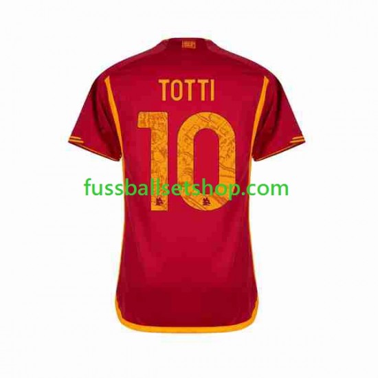 Günstige Fußball Trikotsatz AS Rom Totti 10 Herren Heimtrikot 2023-2024 Kurzarm