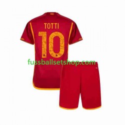 Günstige Fußball Trikotsatz AS Rom Totti 10 Kinder Heimtrikot 2023-2024 Kurzarm