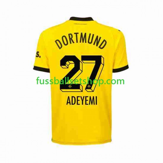 Günstige Fußball Trikotsatz Borussia Dortmund Karim Adeyemi 27 Herren Heimtrikot 2023-2024 Kurzarm
