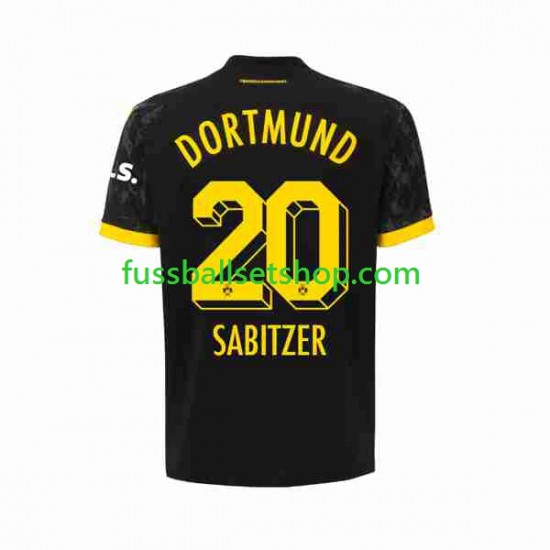 Günstige Fußball Trikotsatz Borussia Dortmund Marcel Sabitzer 20 Herren Auswärtstrikot 2023-2024 Kurzarm