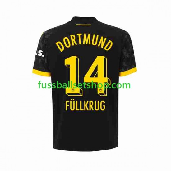 Günstige Fußball Trikotsatz Borussia Dortmund Niclas Fullkrug 14 Herren Auswärtstrikot 2023-2024 Kurzarm