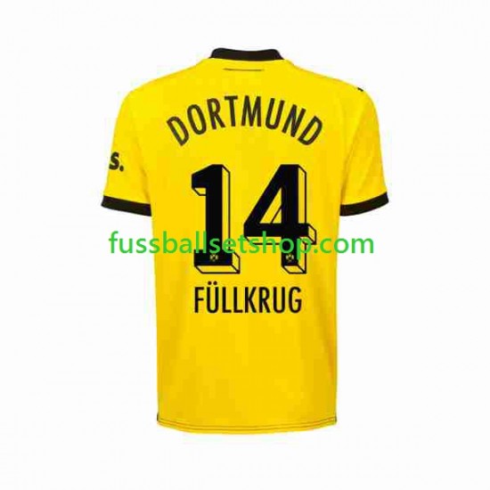 Günstige Fußball Trikotsatz Borussia Dortmund Niclas Fullkrug 14 Herren Heimtrikot 2023-2024 Kurzarm