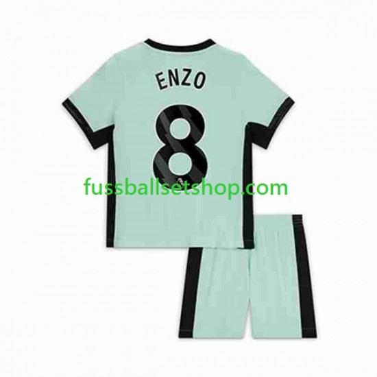 Günstige Fußball Trikotsatz Chelsea Enzo Fernandez 8 Kinder Ausweichtrikot 2023-2024 Kurzarm