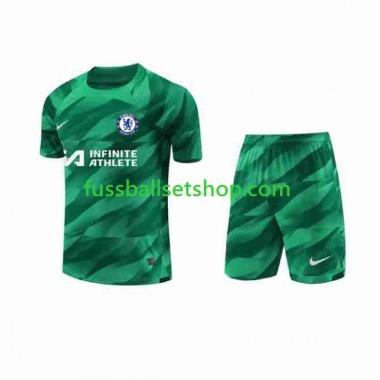 Günstige Fußball Trikotsatz Chelsea Torwart Kinder Ausweichtrikot 2023-2024 Kurzarm