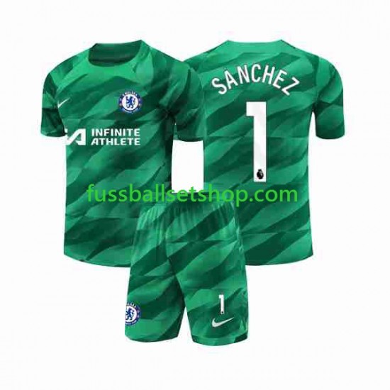 Günstige Fußball Trikotsatz Chelsea Robert Sanchez 1 Torwart Kinder Ausweichtrikot 2023-2024 Kurzarm