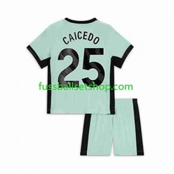 Günstige Fußball Trikotsatz Chelsea Moises Caicedo 25 Kinder Ausweichtrikot 2023-2024 Kurzarm