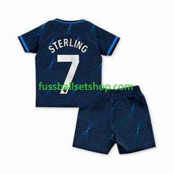 Günstige Fußball Trikotsatz Chelsea Raheem Sterling 7 Kinder Auswärtstrikot 2023-2024 Kurzarm