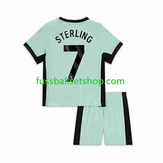 Günstige Fußball Trikotsatz Chelsea Raheem Sterling 7 Kinder Ausweichtrikot 2023-2024 Kurzarm
