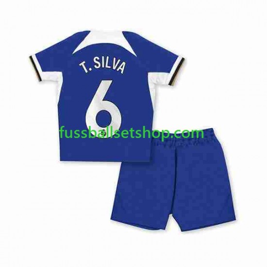 Günstige Fußball Trikotsatz Chelsea T.SILVA 6 Kinder Heimtrikot 2023-2024 Kurzarm